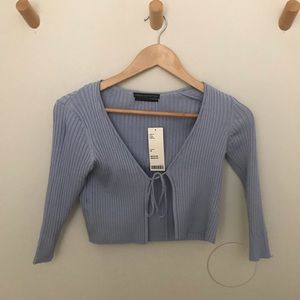 Urban Outfitters Periwinkle Crop Top Tie Front